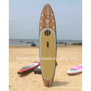 Wooden Pattern Light Weight Inflatable Surf Board for Sale